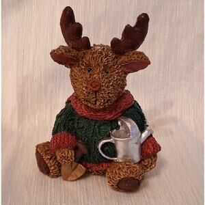 Vintage Resin Reindeer Christmas Figurine